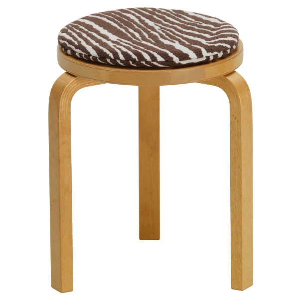 Stool 60 honey stained Zebra seat cushion brown cut out master image