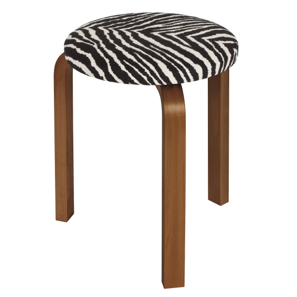 Stool 60 zebra upholstery walnut kuva