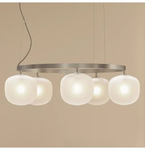 Muuto RIME kattokruunu, aluminum grey kuva