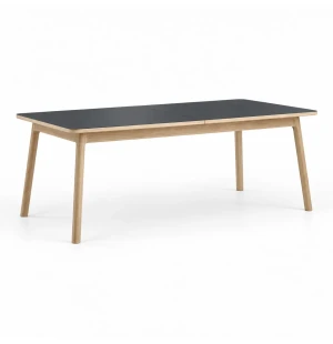 Outlet | Casø furniture CASØ 700 ruokapöytä 200/300x100 cm Black Nano laminaatti/valkotammi kuva