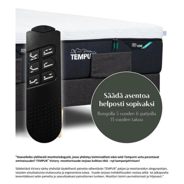 Tempur VICTORY Adjustable parisanky 160x200 2 kuva