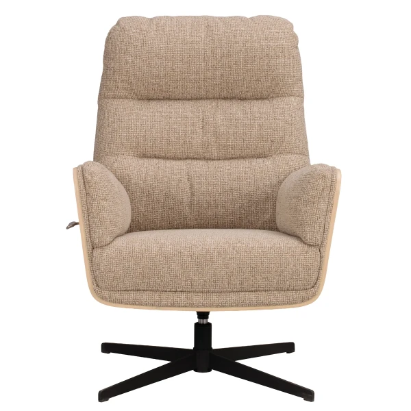 270050 b sb a Broderick swiveltilt loungechair mediumbeige whitepigm oak kuva