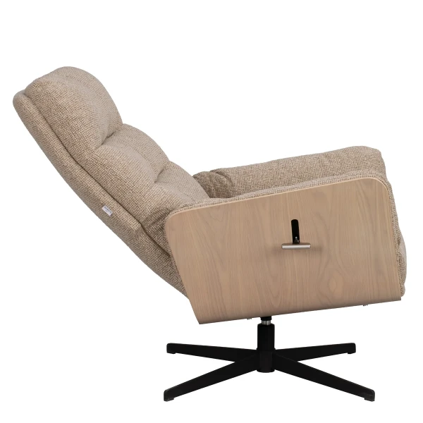 270050 b sb d Broderick swiveltilt loungechair mediumbeige whitepigm oak kuva