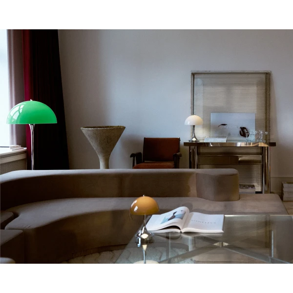 PanthellaOrginals Panthella 160 250 Orange Red Blue Green Brown 500 Floor Green Oesterbro kuva