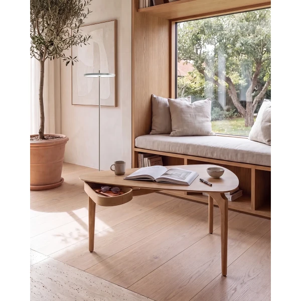 UMAGE Duende Coffee Table oak Asteria Air Floor Steel Nuance Olive kuva