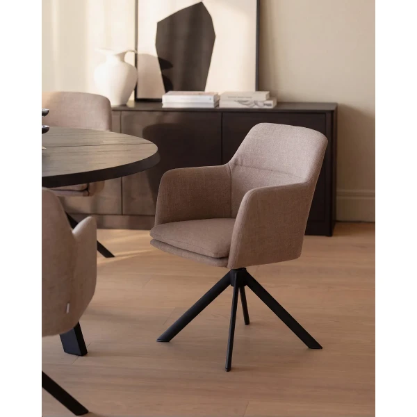 123282 b mb Gladstone armchair beige swivel swing 02 kuva