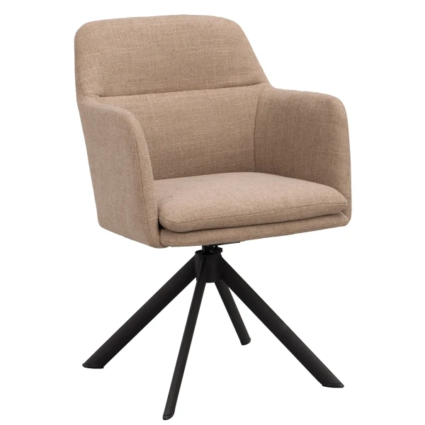 123282 b sb b Gladstone armchair w swiveltilt mediumbeige microfiber black kuva