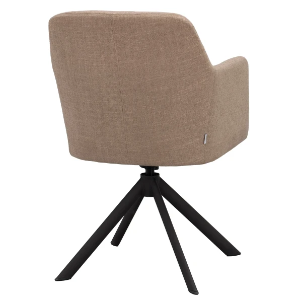 123282 b sb d Gladstone armchair w swiveltilt mediumbeige microfiber black kuva