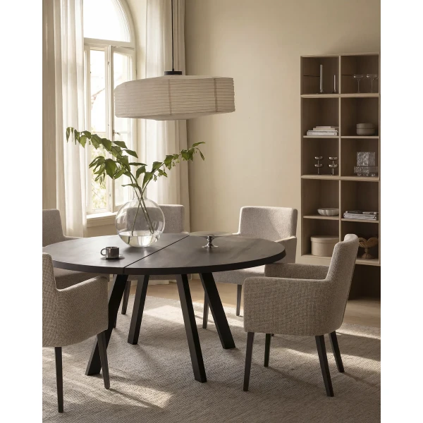 117440 270092 b mb Fred dining table brown Hudson armchair medium beige brown 02 kuva