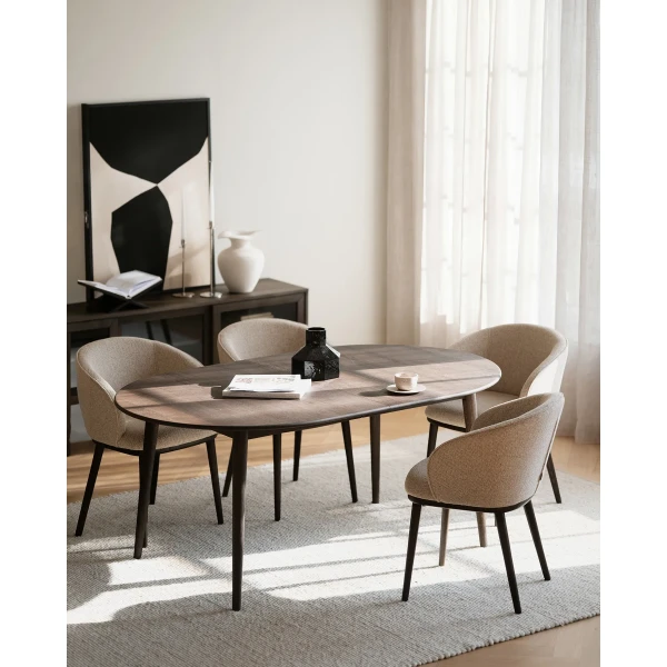 121205 270151 b mb Tyler dining table brown Judson armchair beige brown 01 kuva