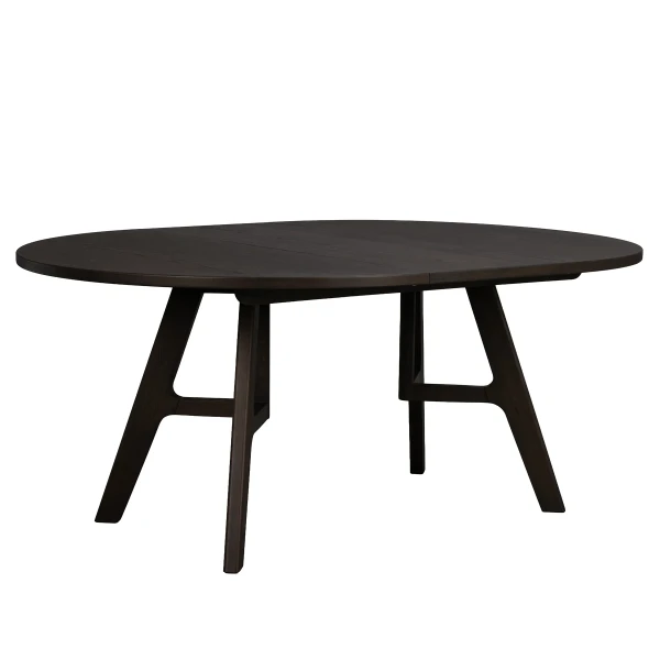 270230 b sb c Stockbridge round table 130 darkbrown oakextension kuva