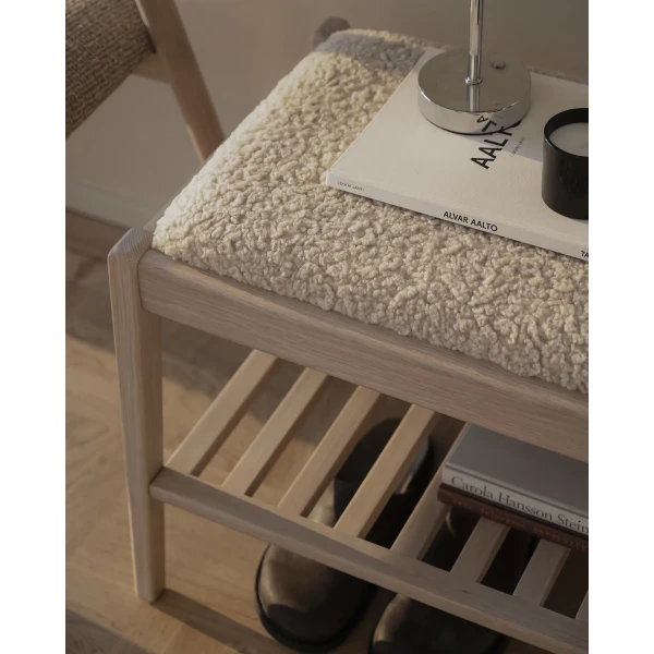 149023 b mb Garrick bench beige faux sheepskin fabric ww 05 kuva