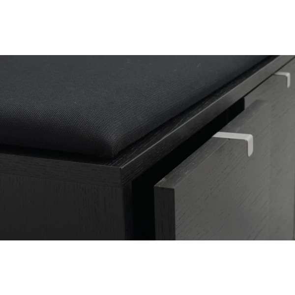 103757 det3 Confetti bench w 2drawers black black fabric kuva