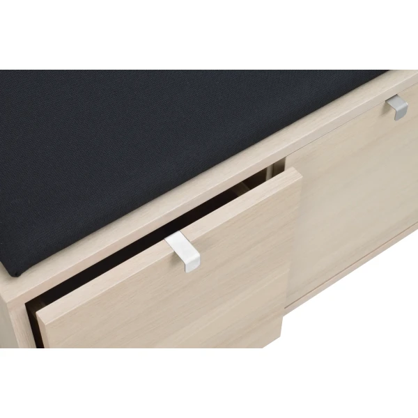 103759 det3 Confetti bench w 2drawers whithepigm oak black fabric kuva