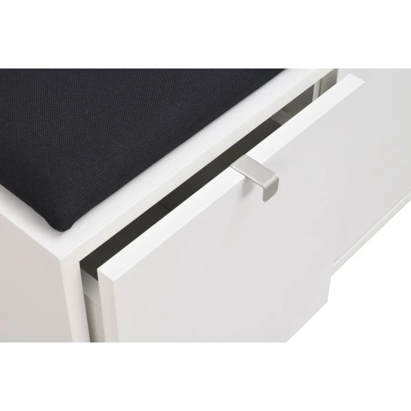103763 det3 Confetti bench w 3drawers white black fabric B kuva