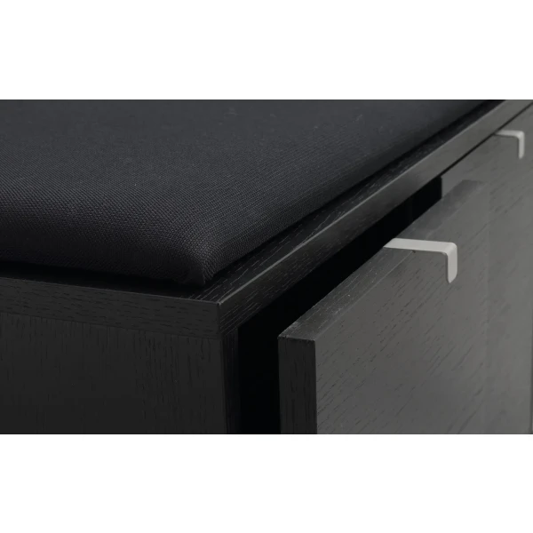 103765 det3 Confetti bench w 3drawers black black fabric B kuva