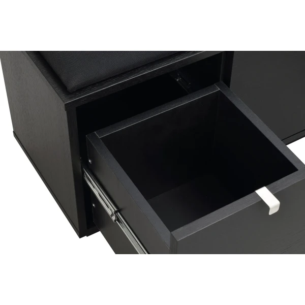 103765 det4 Confetti bench w 3drawers black black fabric B kuva