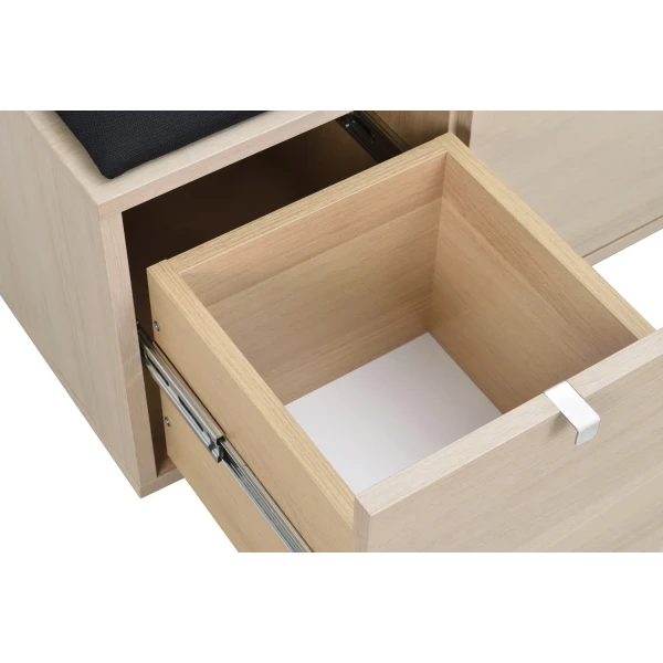 103767 det4 Confetti bench w 3drawers whithepigm oak black fabric B kuva