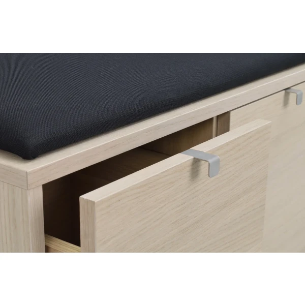 103767 det5 Confetti bench w 3drawers whithepigm oak black fabric B kuva