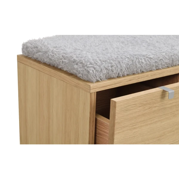 103762 det3 Confetti bench w 3drawers oak sheepskin imitation B kuva