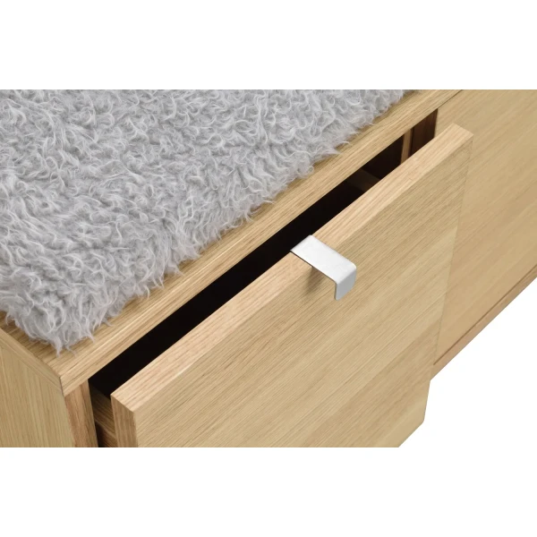 103762 det4 Confetti bench w 3drawers oak sheepskin imitation B kuva