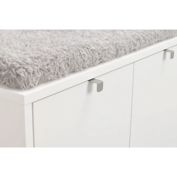 103764 det6 Confetti bench w 3drawers white sheepskin imitation B kuva