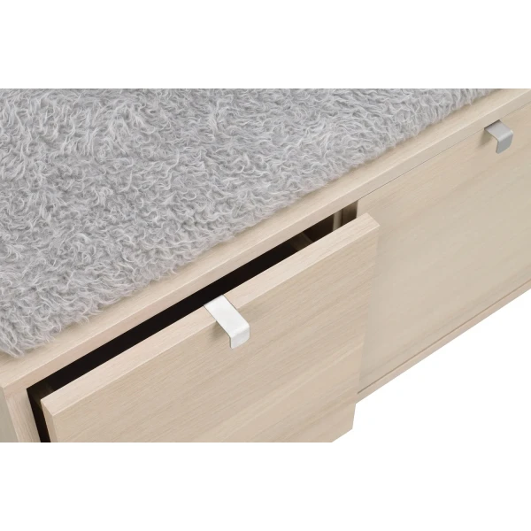 103768 det4 Confetti bench w 3drawers whithepigm oak sheepskin imitation B kuva