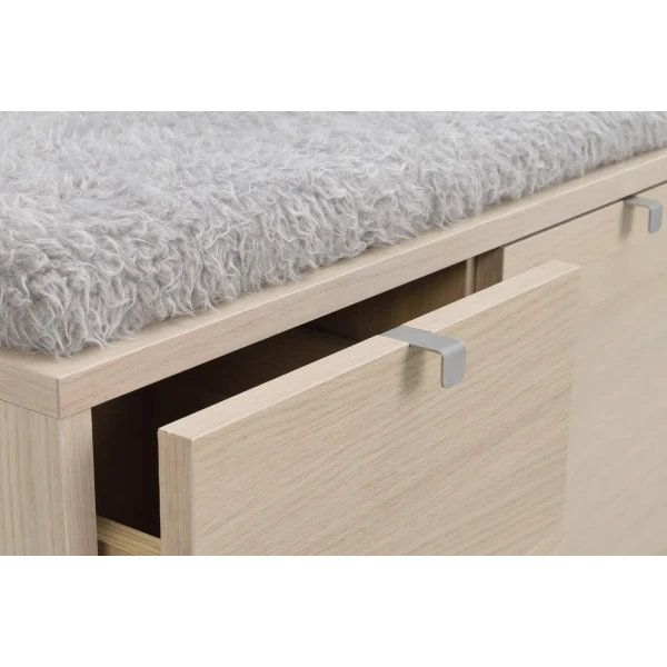 103768 det5 Confetti bench w 3drawers whithepigm oak sheepskin imitation B kuva