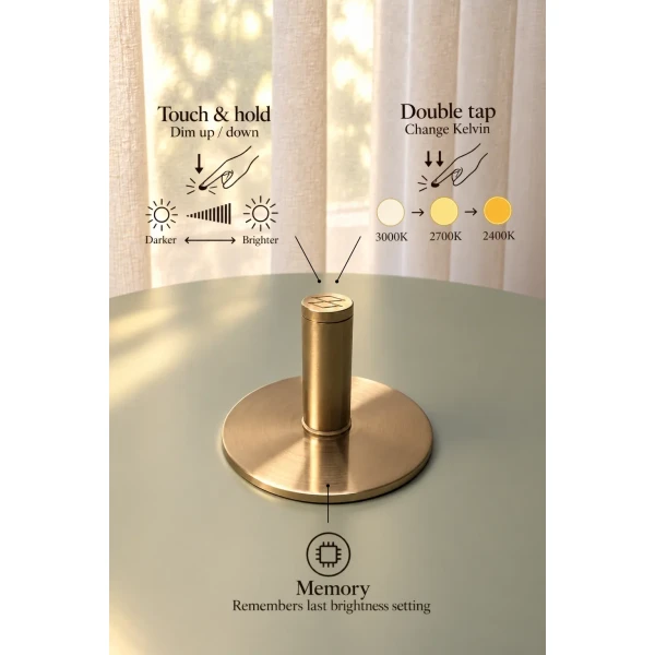 UMAGE Detail Asteria Air Table and Floor Brass Dim Kelvin Memory png image