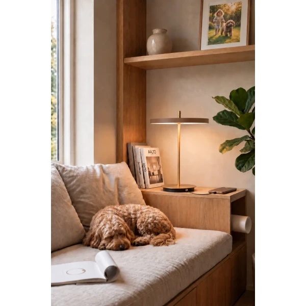 UMAGE Lifestyle Asteria Air Table Brass Coffee Brown image