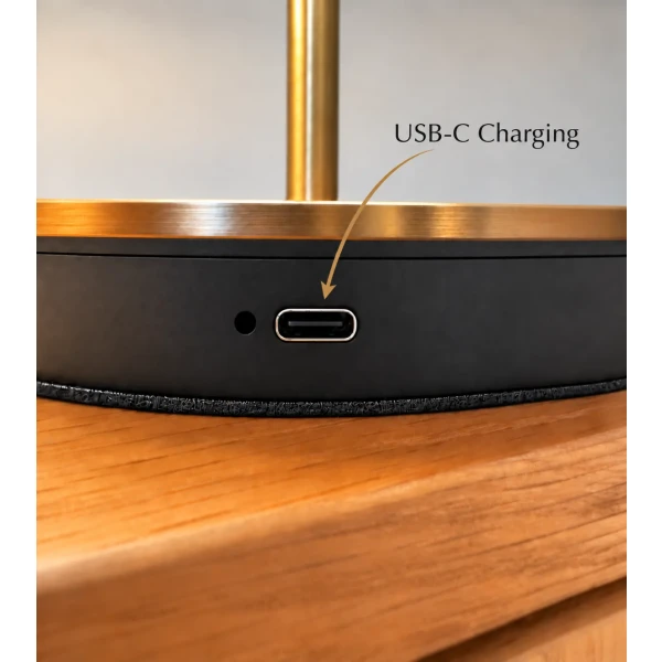 UMAGE Details Asteria Air Table Brass USB C Charging image
