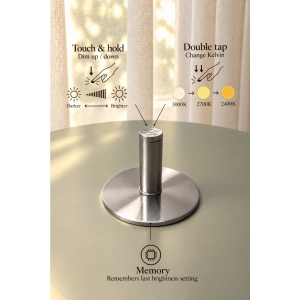 UMAGE Detail Asteria Air Table and Floor Steel Dim Kelvin Memory png kuva