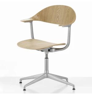 Vitra MYNT työtuoli, 4-sakarainen jalusta, tammiviilu/alumiini kuva