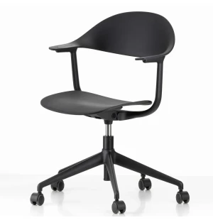 Vitra MYNT työtuoli, 5-sakarainen jalusta pyörillä, Basic Dark RE/Deep Black kuva