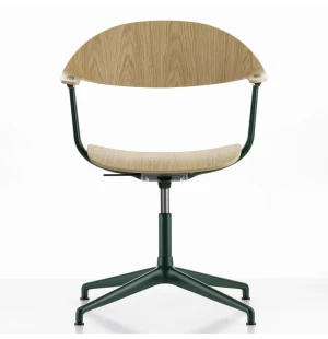 Vitra MYNT työtuoli, 4-sakarainen jalusta, tammiviilu/Bottle Green kuva