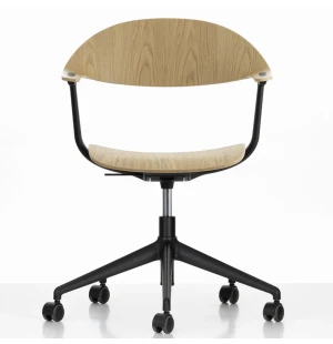 Vitra MYNT tuoli, 5-sakarainen pyörällinen jalusta, tammiviilu/Basic Dark kuva