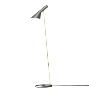 Louis Poulsen AJ golvlampa, warm grey/brass image