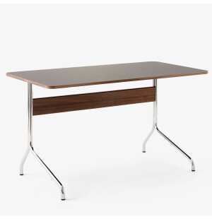 &Tradition PAVILION AV16 kirjoituspöytä, harmaa linoleumi/pähkinä/kromi kuva