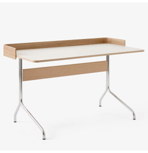 &Tradition PAVILION AV17 kirjoituspöytä, vaaleanharmaa linoleumi/tammi/kromi kuva