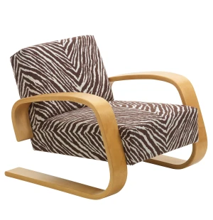 Artek 400 "TANKKI" nojatuoli, hunajapetsattu/Zebra ruskea kuva