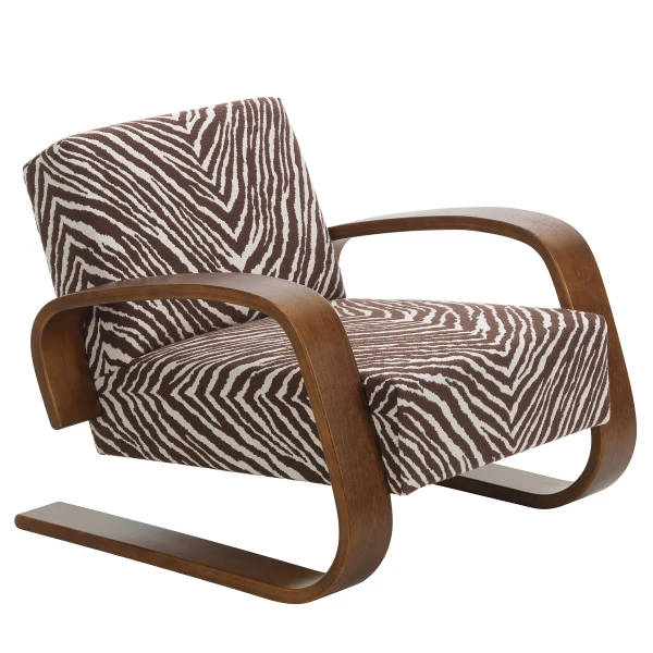Armchair 400 walnut stained Zebra brown cut out master kuva