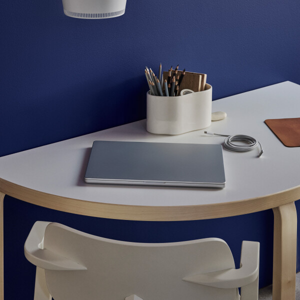 Artek Aalto Table Half Round white kuva