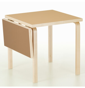 Artek DL81C klaffbord, björk/walnut linoleum image