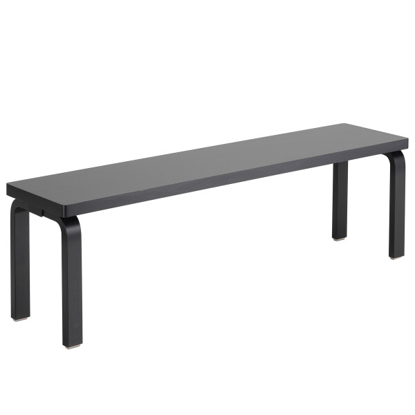 Artek Bench 168B solid top black lacquer image