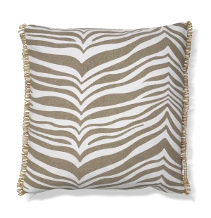 Classic Collection ZEBRA kudde 50×50, taupe/vit image