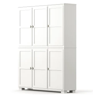 Englesson CAMDEN vitriinikaappi 3+3 ovea, valkoinen kuva