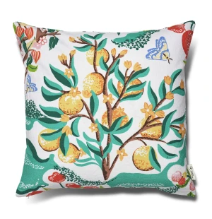 Classic Collection BOTANICAL ORANGE kuddfodral, vit image