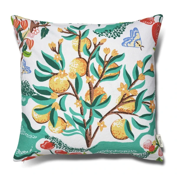 Classic Collection BOTANICAL ORANGE kuddfodral VIT image