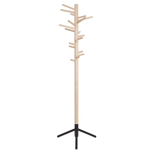Clothes tree 160 clear lacquer black foot master kuva