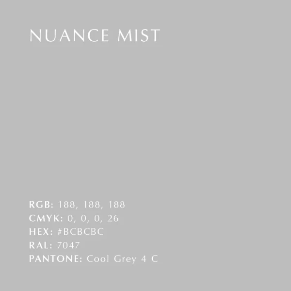 Colour swatch aluminium nuance mist kuva